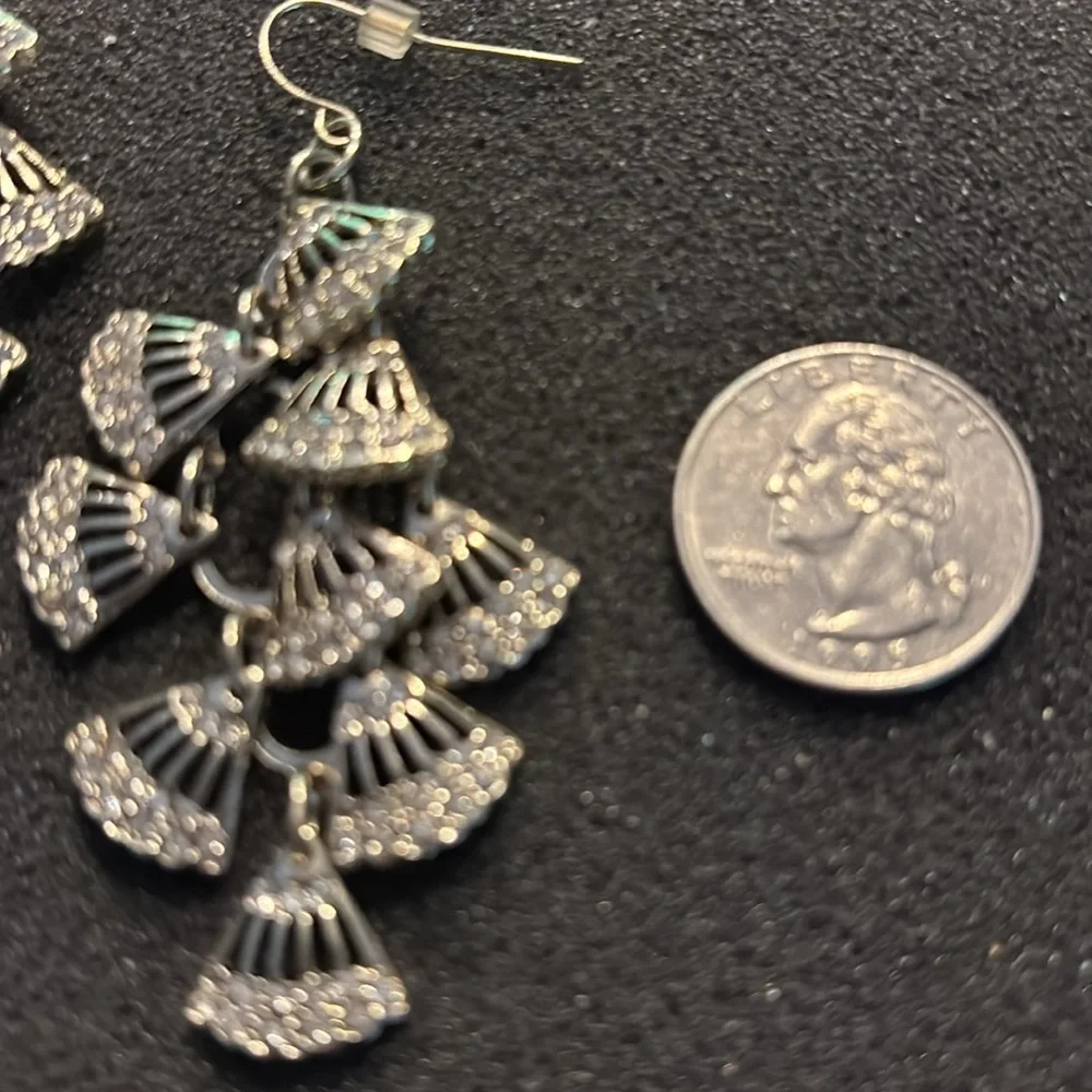 WHBM Gold Pave Chandelier Earring